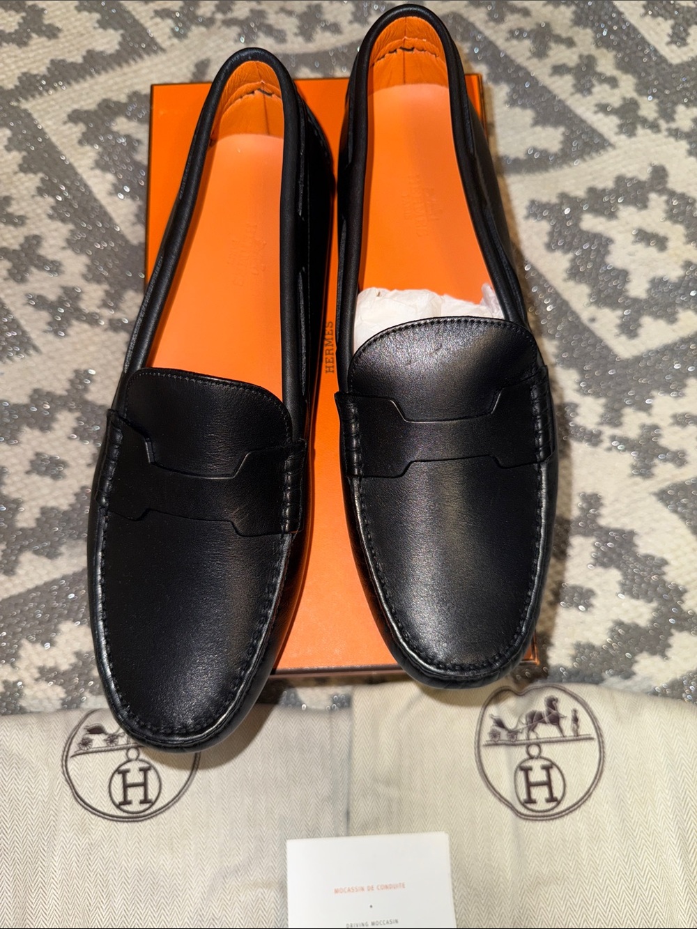 Hermes Oscar Calfskin Womens Moccasin
